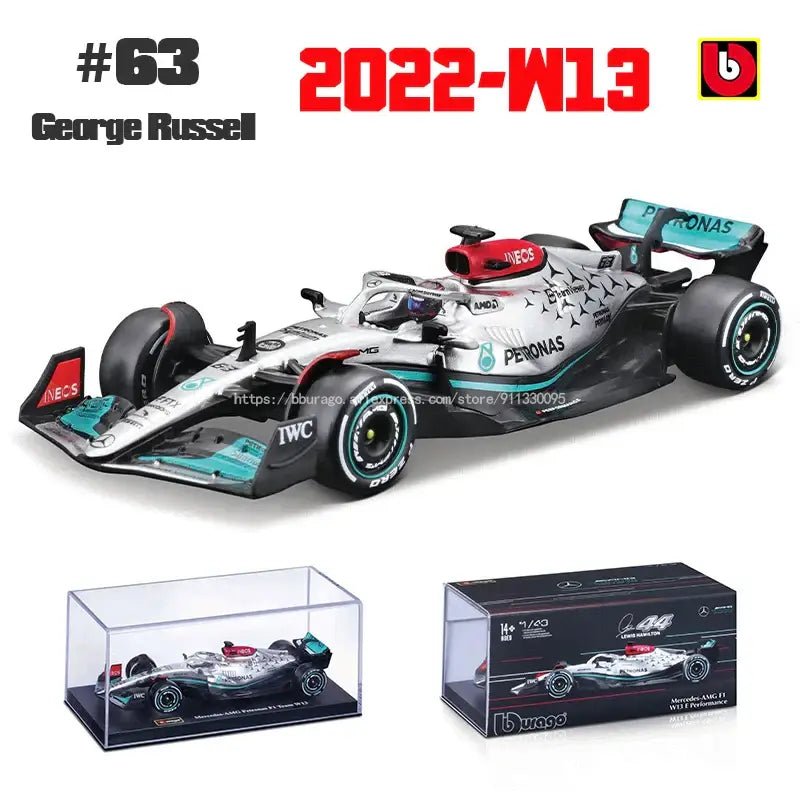 1:43 Mercedes-AMG W14 2023 Metalowy Model F1 Hamilton Russell - 2022 W13-63