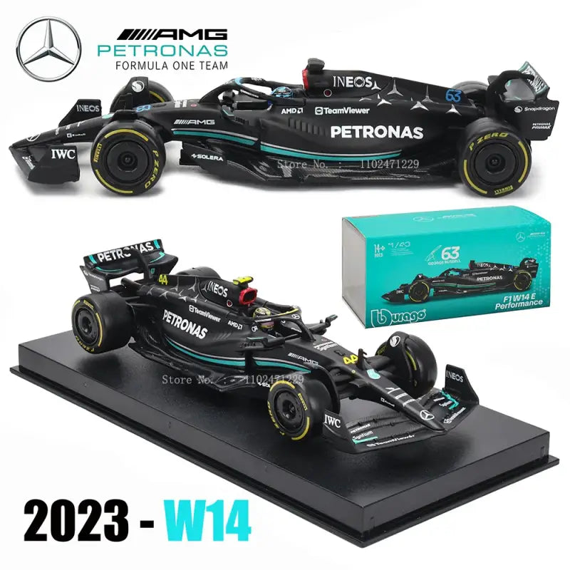 1:43 Mercedes-AMG W14 2023 Metalowy Model F1 Hamilton Russell