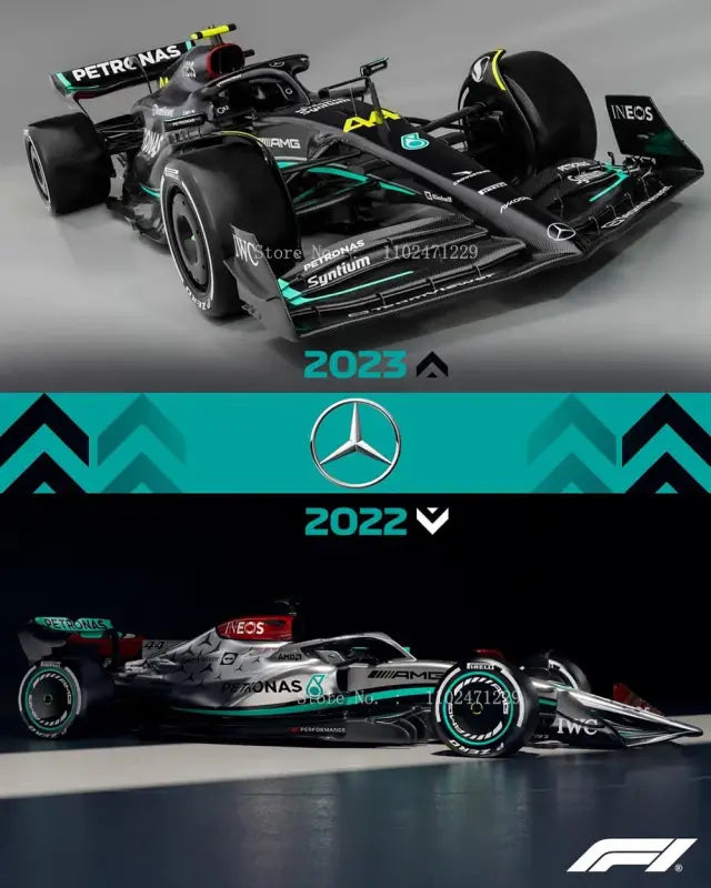 1:43 Mercedes-AMG W14 2023 Metalowy Model F1 Hamilton Russell