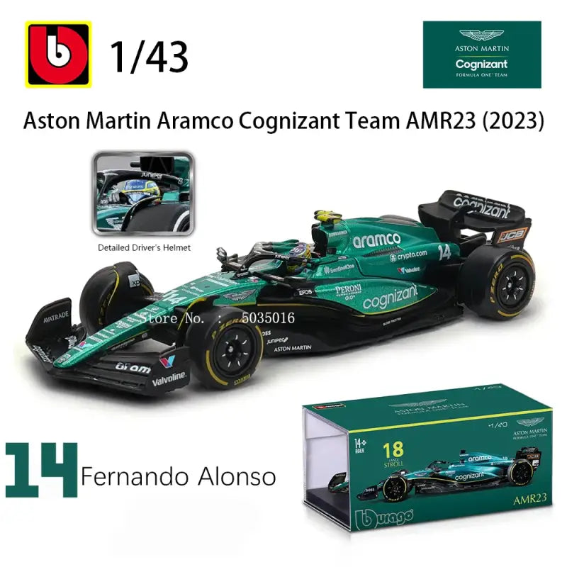 1:43 Mercedes-AMG W14 2023 Metalowy Model F1 Hamilton Russell - 2023 AMR-14