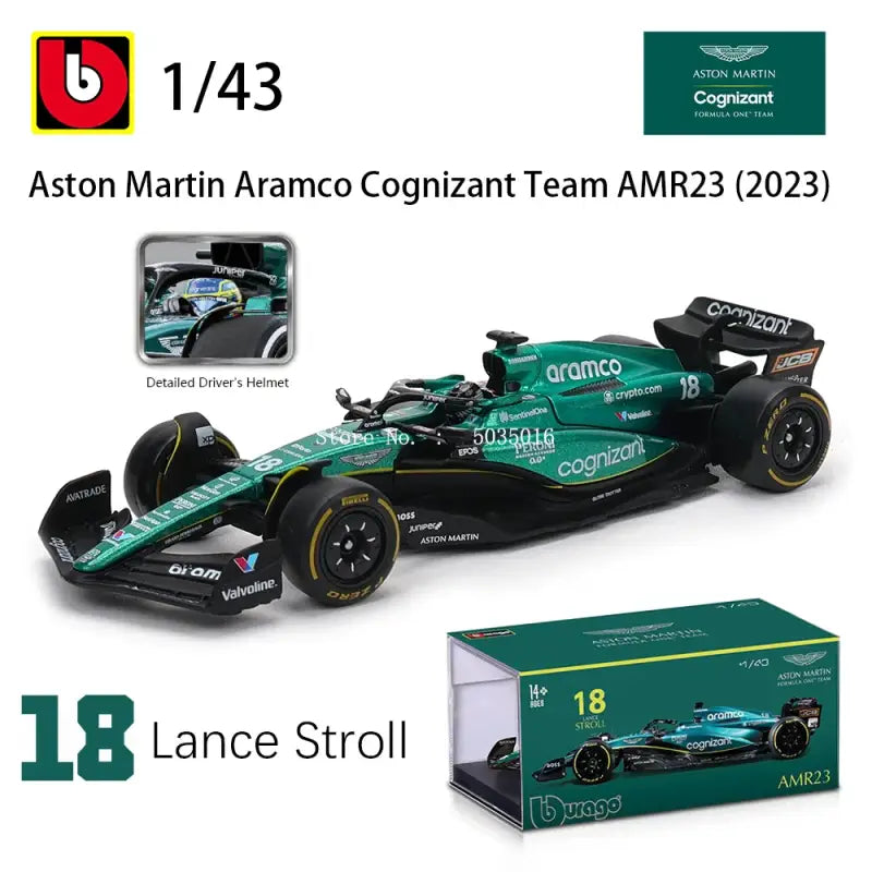 1:43 Mercedes-AMG W14 2023 Metalowy Model F1 Hamilton Russell - 2023 AMR-18