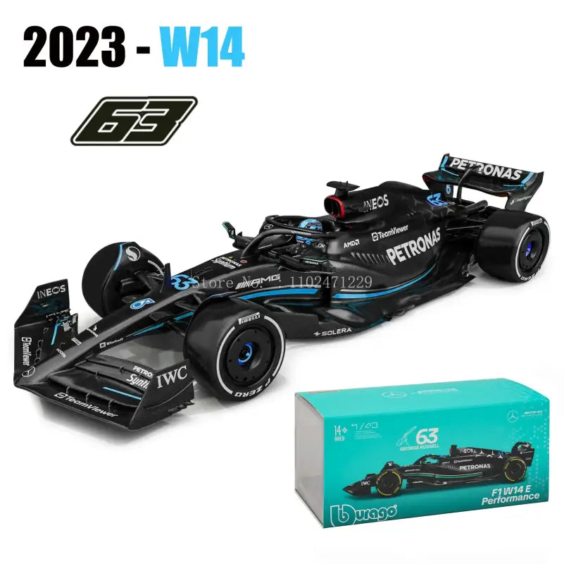 1:43 Mercedes-AMG W14 2023 Metalowy Model F1 Hamilton Russell - 2023 W14-63