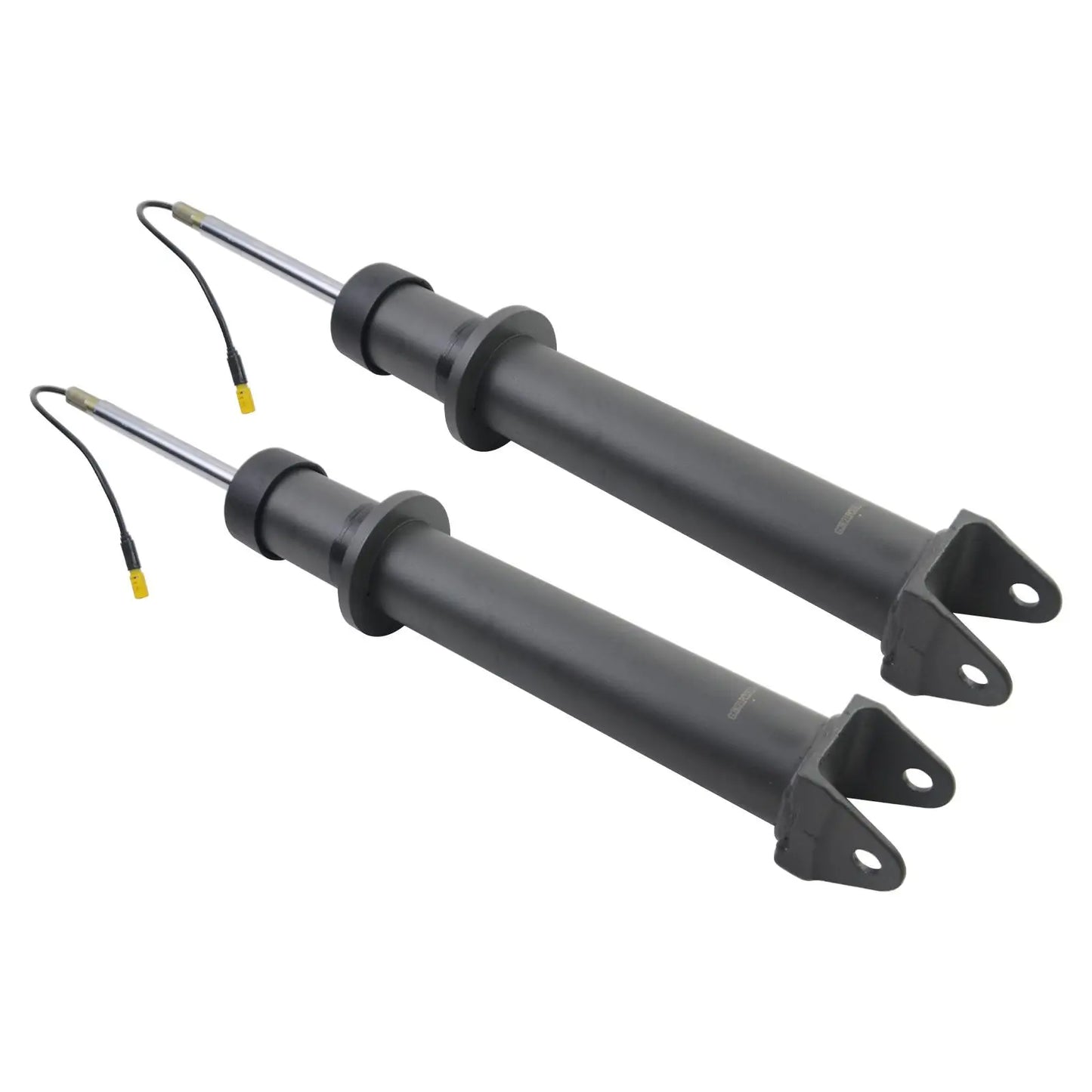 Czarne tylne amortyzatory powietrzne ap01 z metalowymi srebrnymi trzpieniami i żółtymi końcówkami do porsche carrera 911 997 part number 99733304903