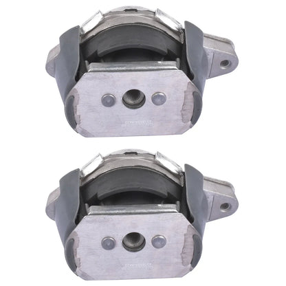 Silver metal engine mount with black rubber bushing and threaded bolt holes part number 3d0399151af for bentley continental gtc