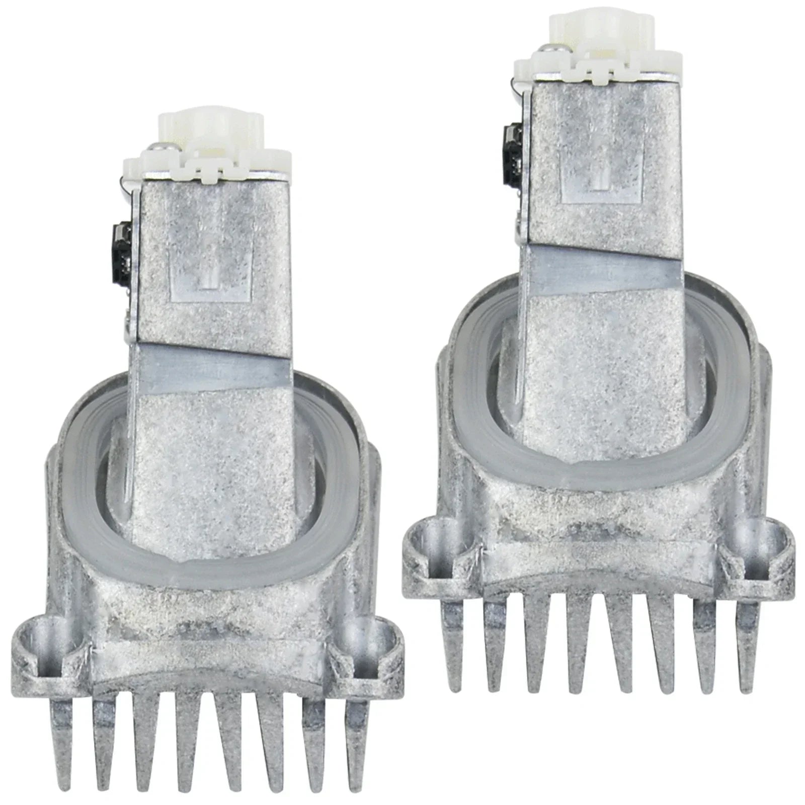 Srebrne metalowe led angel eye moduły światła z białym plastikowym złączem do bmw serii 5 f10 f11 f18 lci