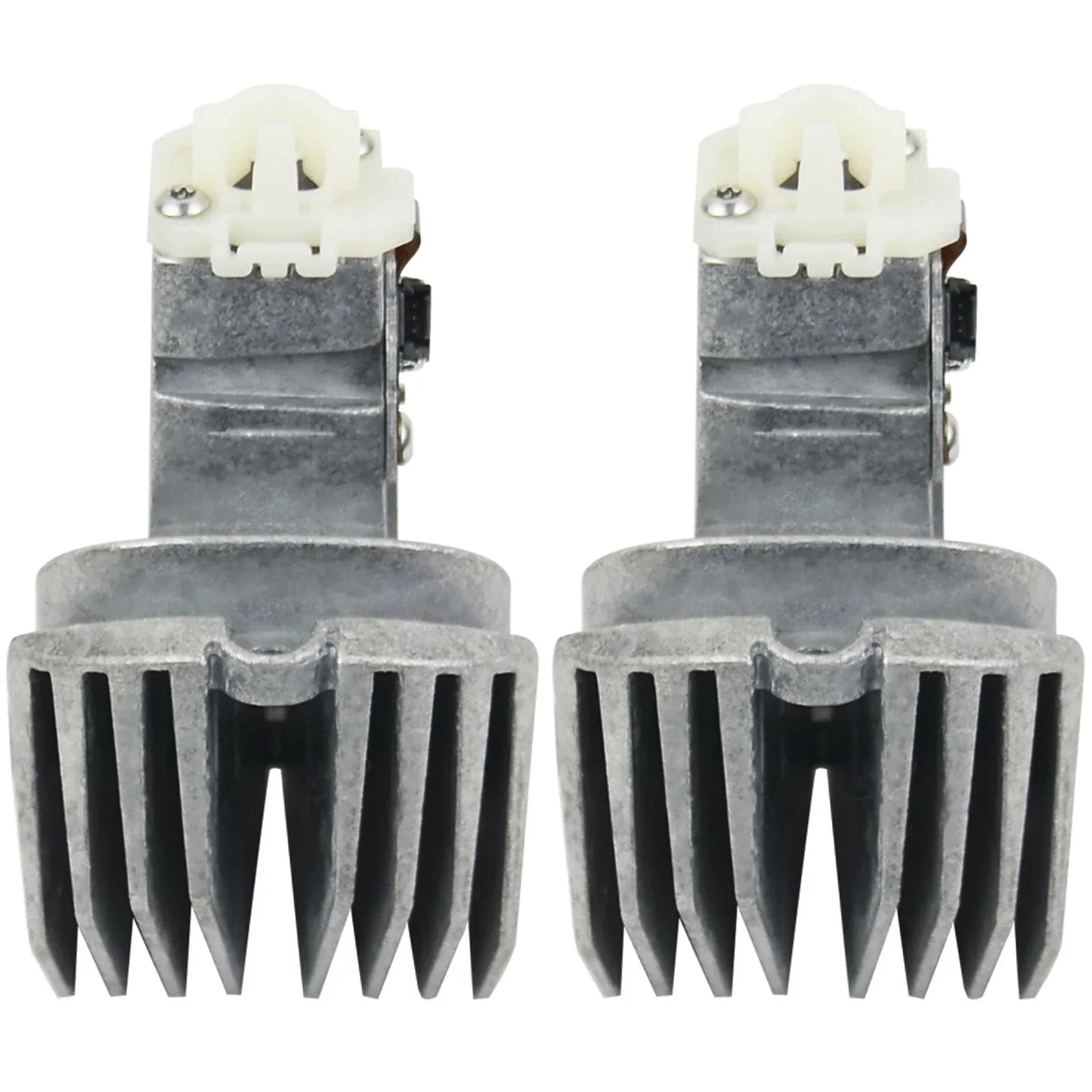 Para srebrnych led angel eye modułów świateł z białymi złączami i radiatorami do bmw serii 5 f10 f11 f18 lci
