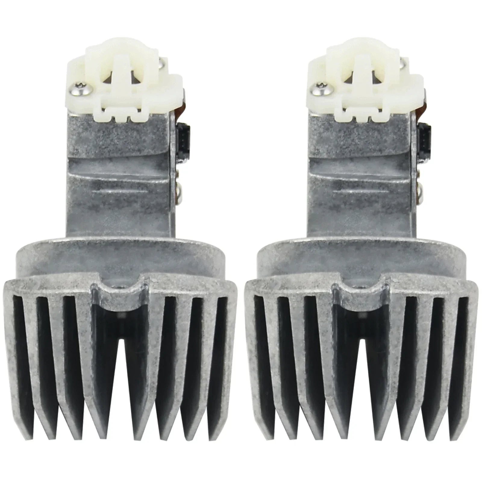 Para srebrnych led angel eye modułów świateł z białymi złączami i radiatorami do bmw serii 5 f10 f11 f18 lci