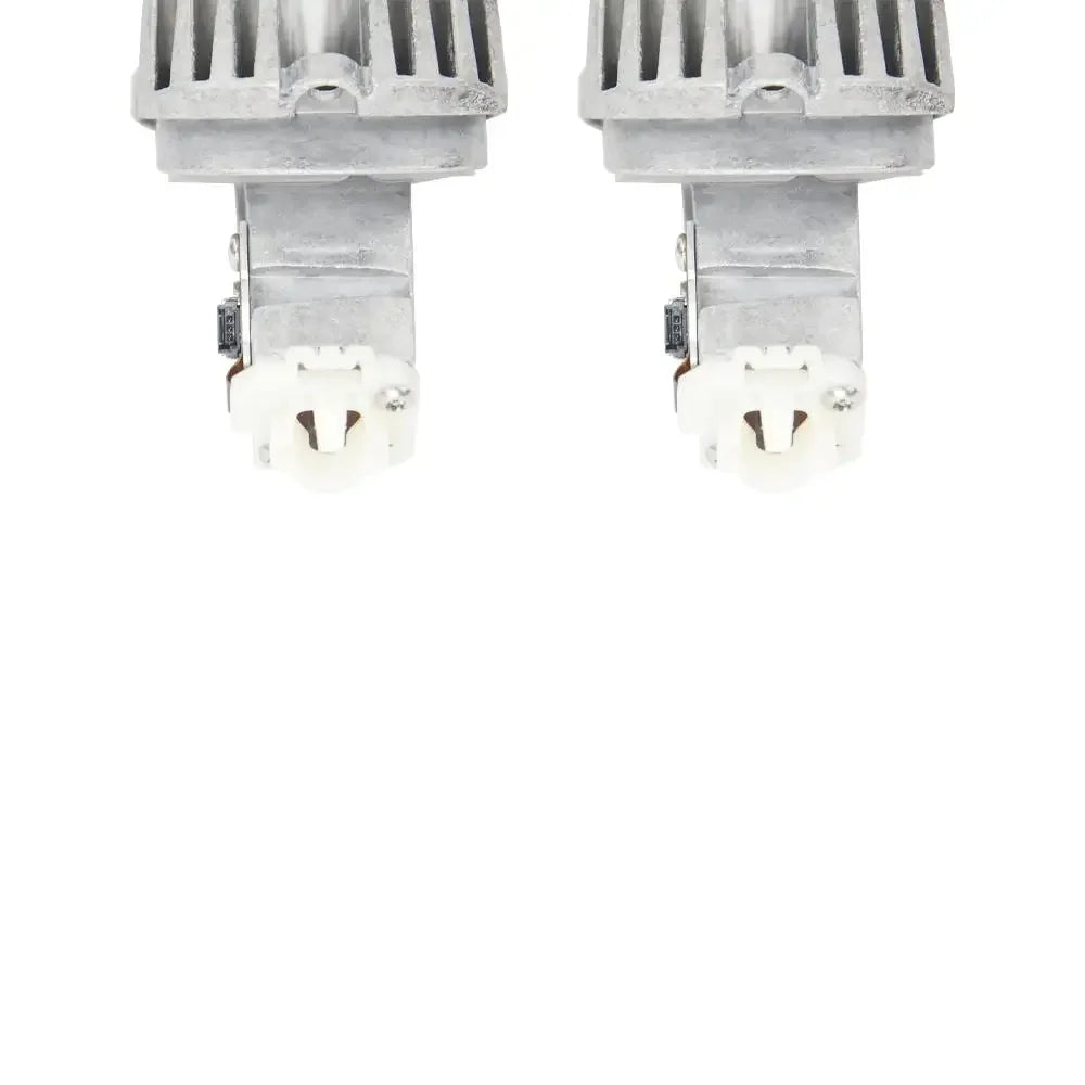 Srebrny led angel eye z radiatorem i białą plastikową podstawą do bmw serii 5 f10 f11 f18 lci 14 16