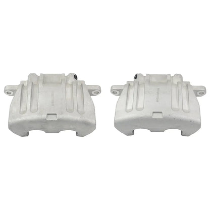 Para srebrnych zacisków hamulcowych z żebrowaną powierzchnią i mocowaniami do Chrysler 200 300 300C Dodge Charger Challenger