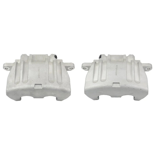 Para srebrnych zacisków hamulcowych z żebrowaną powierzchnią i mocowaniami do Chrysler 200 300 300C Dodge Charger Challenger