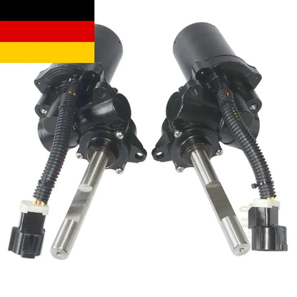 Black electric power window motor with metallic shaft and coiled wiring for land rover range rover l405 l494