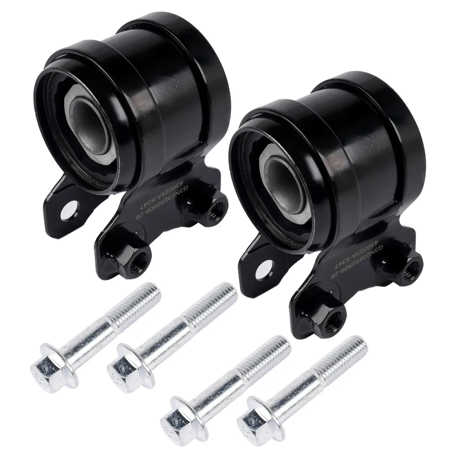 Ap03 czarne gumowe i metalowe tuleje wahacza przedniego z srebrnymi śrubami do ford c max focus volvo