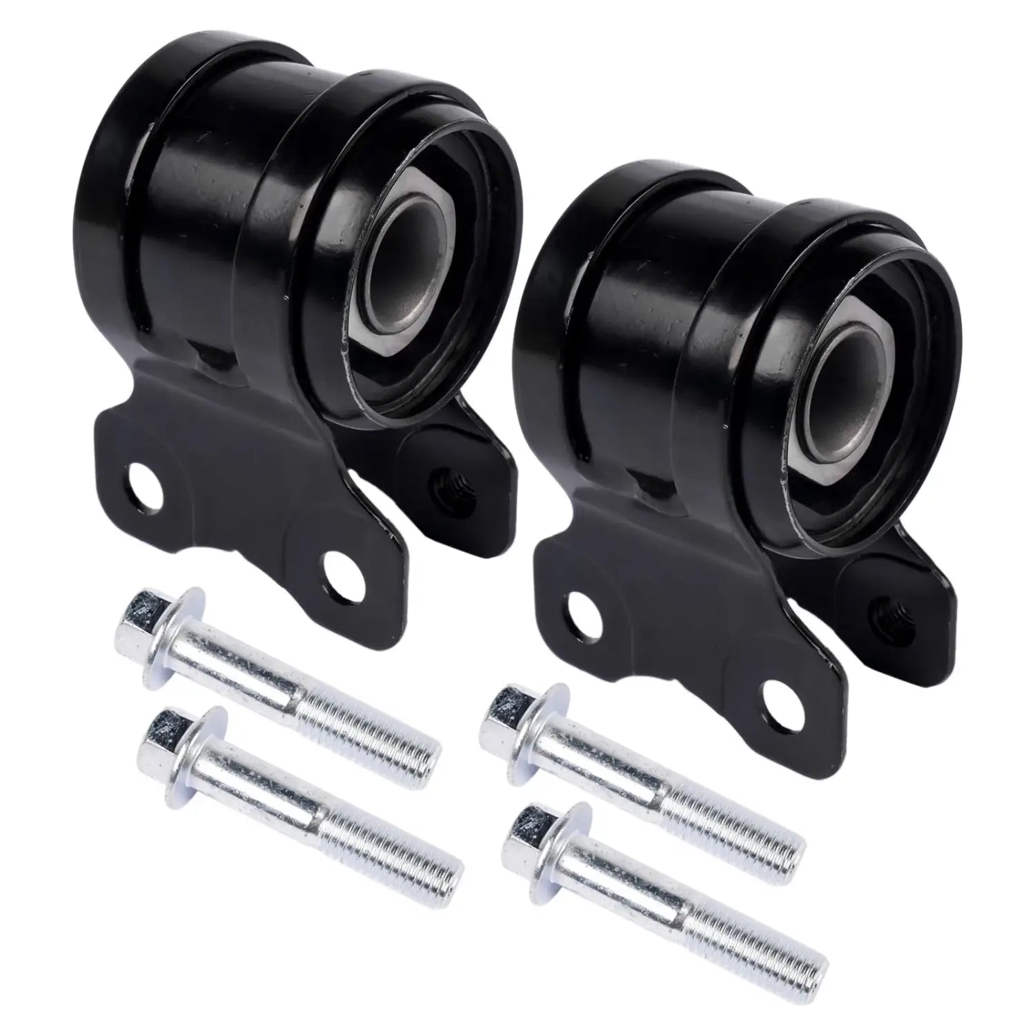 Czarne gumowe tuleje wahacza przedniego ap03 z srebrnymi śrubami do ford c max focus volvo