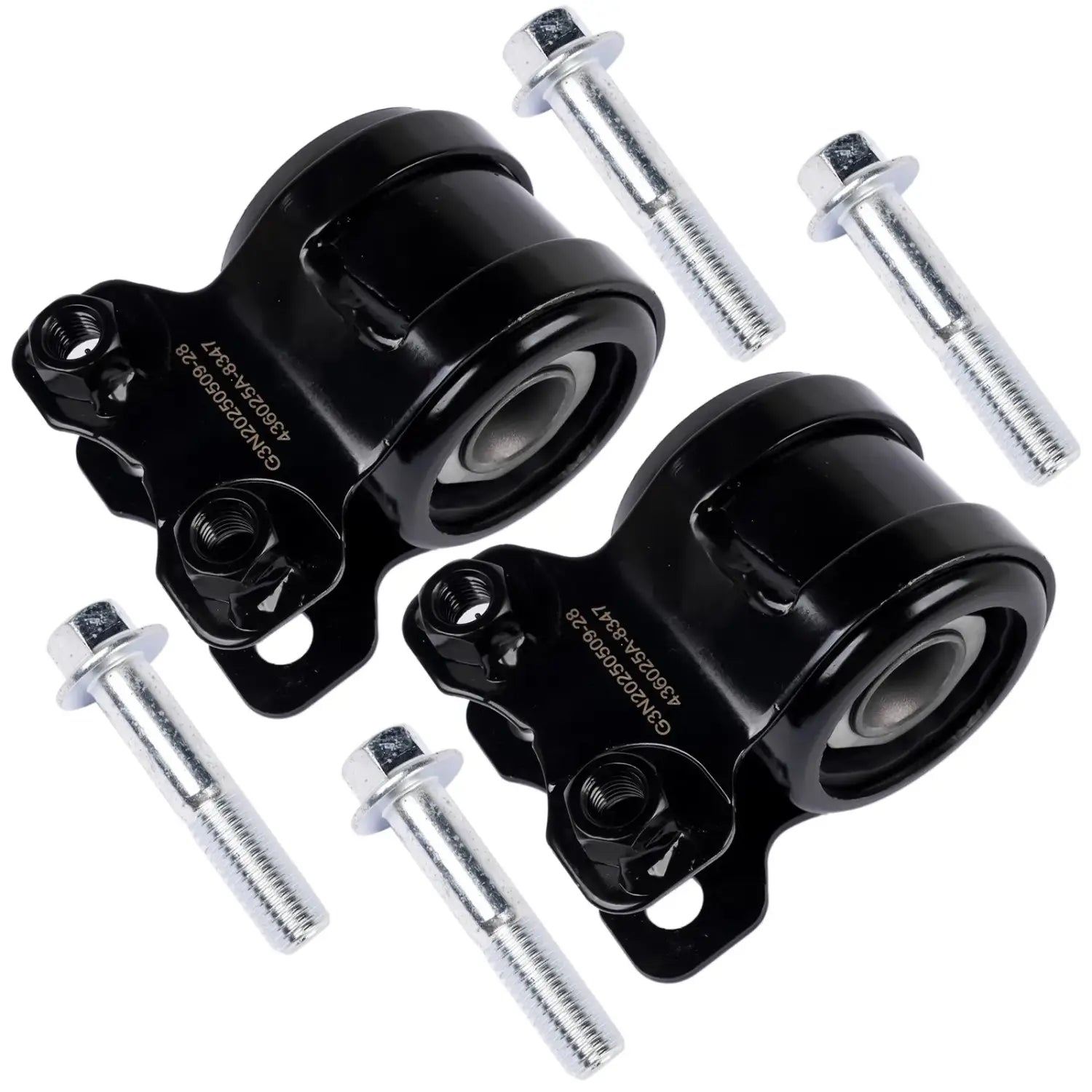 Black tuleja wahacza przedniego z srebrnymi śrubami do ford c max focus volvo ap03 komplet 2 sztuki