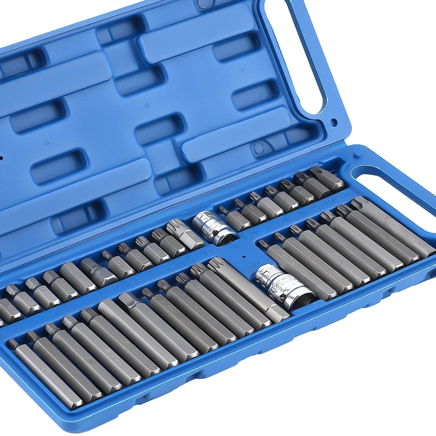 Zestaw 40 bitów Torx, Hex i Spline z adapterami