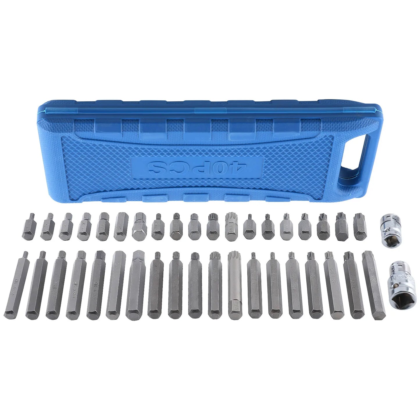 Zestaw 40 bitów Torx, Hex i Spline z adapterami