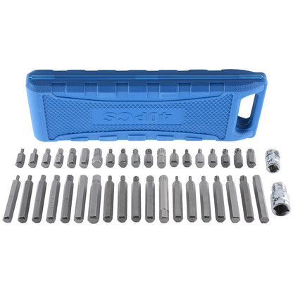 Zestaw 40 bitów Torx, Hex i Spline z adapterami
