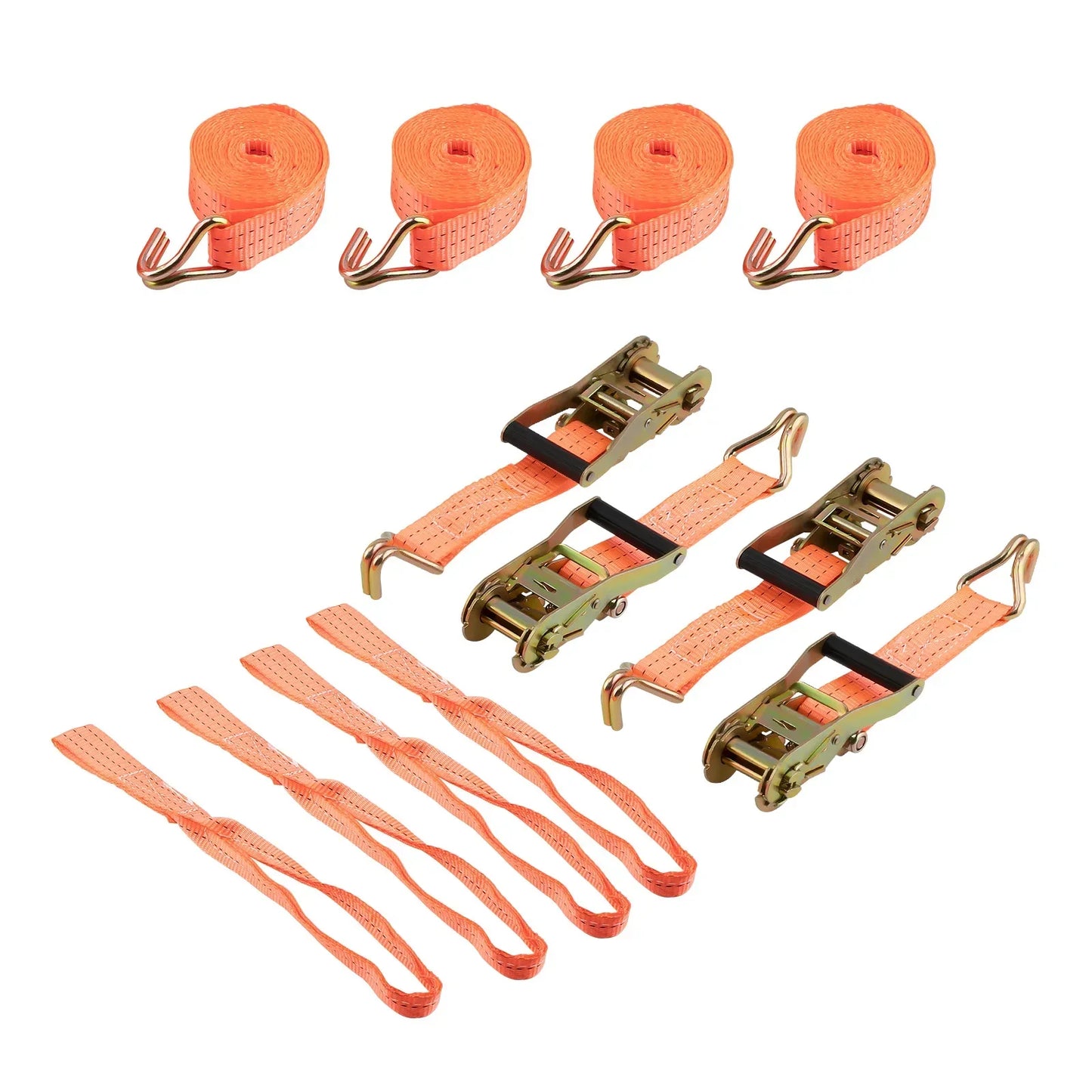 4X Heavy Duty Ratchet Tie Down Straps 38mm 2.9Meter Lashing Cargo Luggage 2 Ton