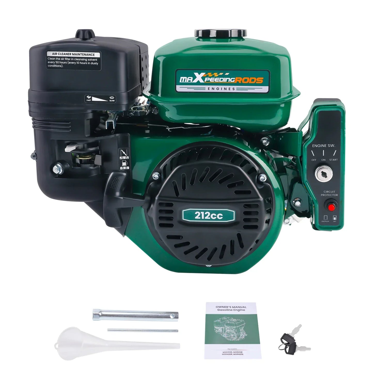 7hk 212cc bensinmotor Horisontell motor E-Start för vattenpump högtryckstvätt
