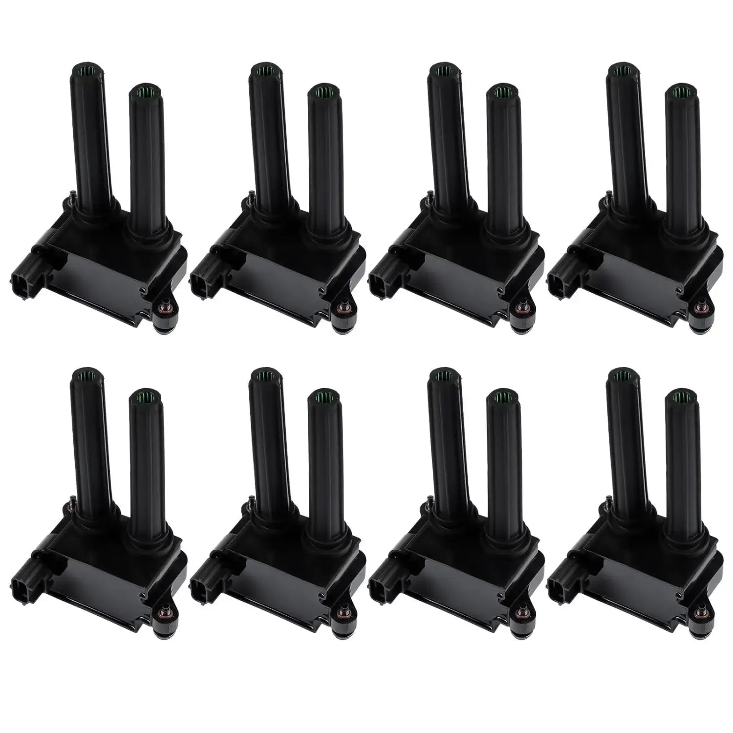 Czarne plastikowe cewki zapłonowe ap01 8x z dwoma cylindrycznymi terminalami do dodge charger jeep grand cherokee
