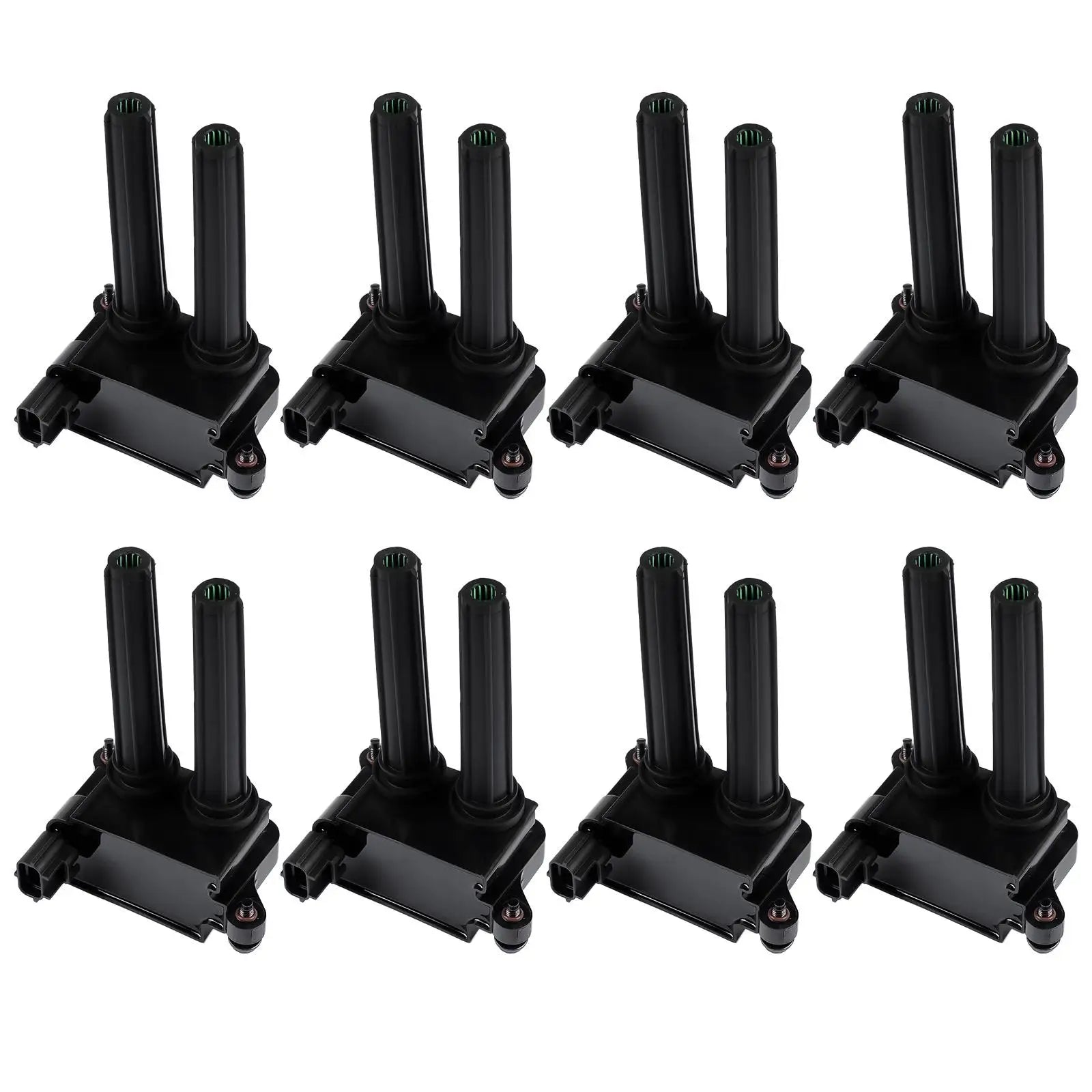 Czarne plastikowe cewki zapłonowe ap01 8x z dwoma cylindrycznymi terminalami do dodge charger jeep grand cherokee