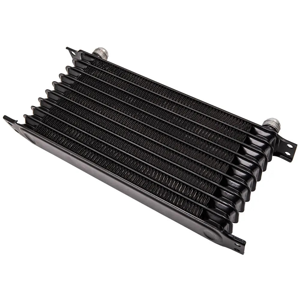 Universal 10 ROW AN-10 Engine Aluminum Oil Cooler Kit + Filter Adaptor Hose End