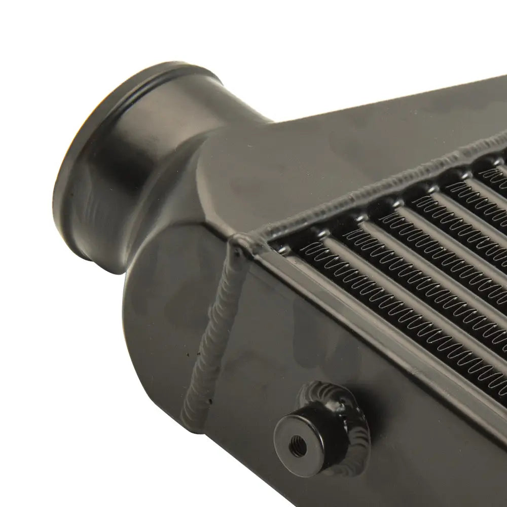 Front Intercooler Tube and Fin 600x300x76 3inch In/outlet Black For Universal