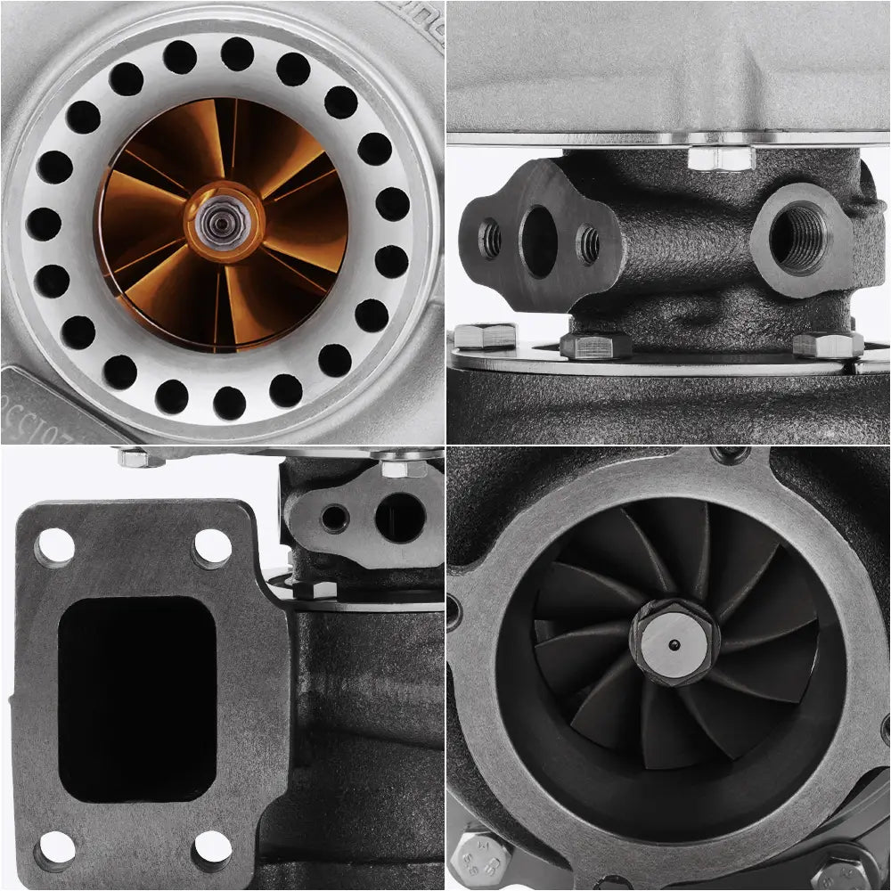 Billet GT3582 GT35 Turbo Flange AR 0.63 Water Oil Cooled Turbocharger 2.5-6.0L
