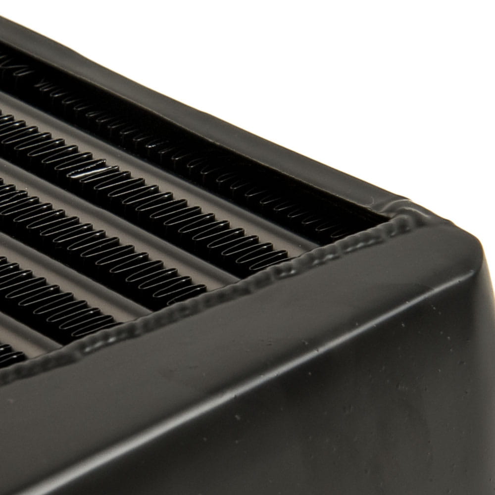 Front Intercooler Tube and Fin 600x300x76 3inch In/outlet Black For Universal