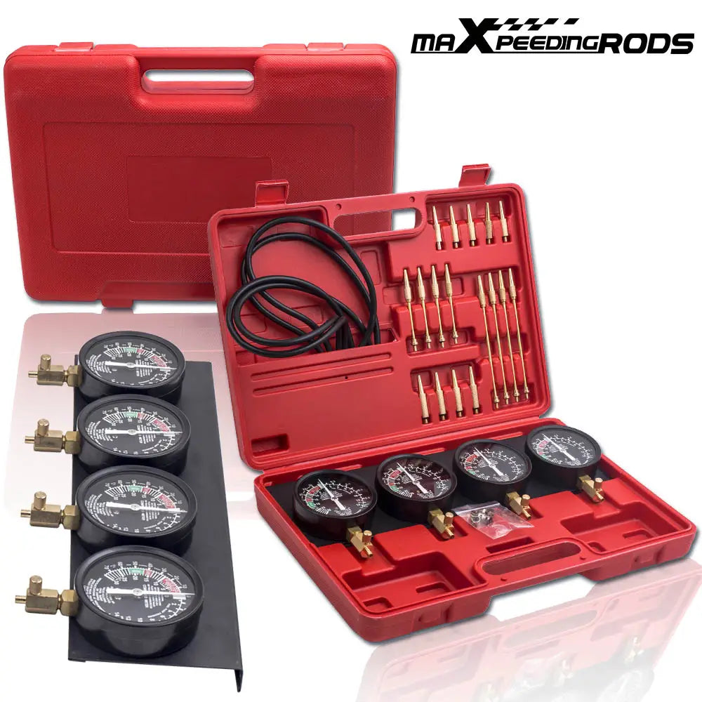 Fuel Vacuum Carburetor Synchronizer Carb Balancer Sync Gauge Set Auto Tool 4 Kit Universal for most standard carburetors