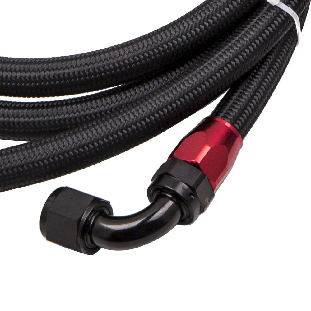 Universal 10 ROW AN-10 Engine Aluminum Oil Cooler Kit + Filter Adaptor Hose End