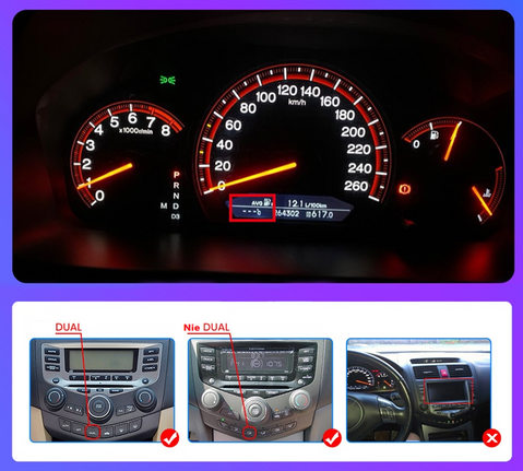 Radio nawigacja Honda Accord 7 2003 - 2008 Carplay Android Auto