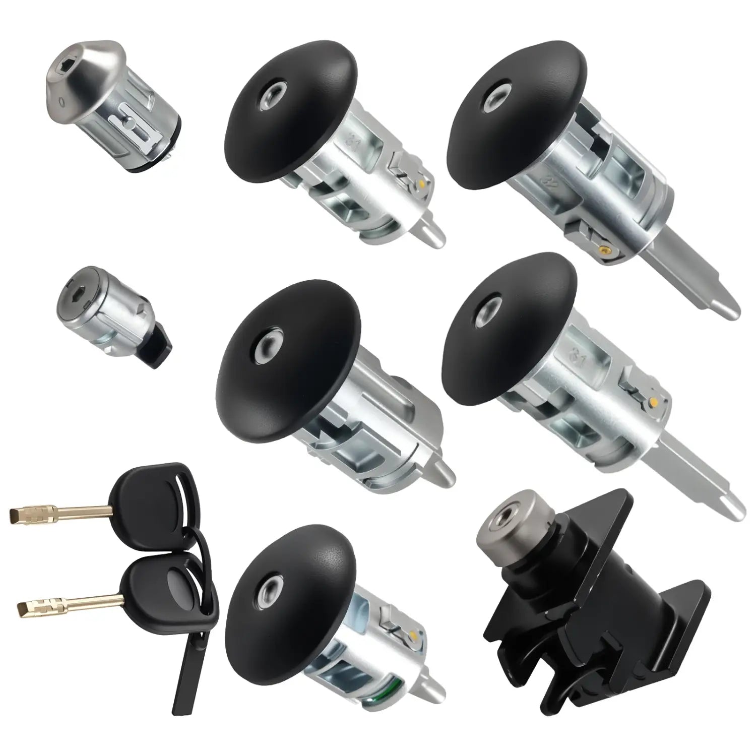 Ignition Switch Door Lock Bonnet Set with 2 Keys For Ford Transit Connect