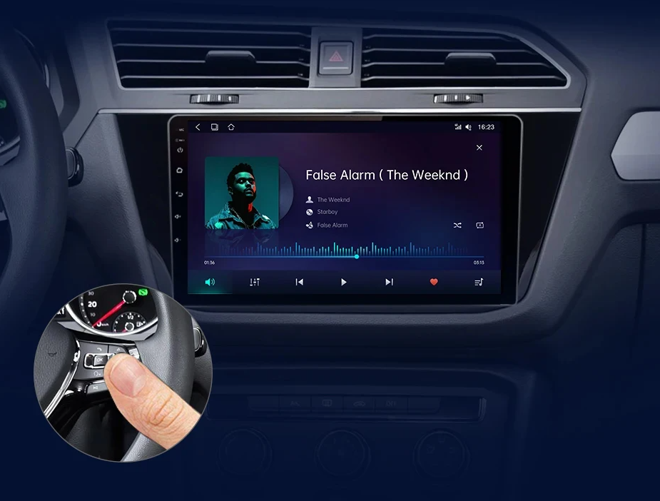 Radio voor VW Tiguan 2016 - 2020 met 4G, 2-DIN, GPS-multimedia met Android Auto en CarPlay