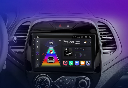 Radio voor Renault Captur 2016 - 2019 4G, multimedia GPS met draadloze CarPlay en Android Auto