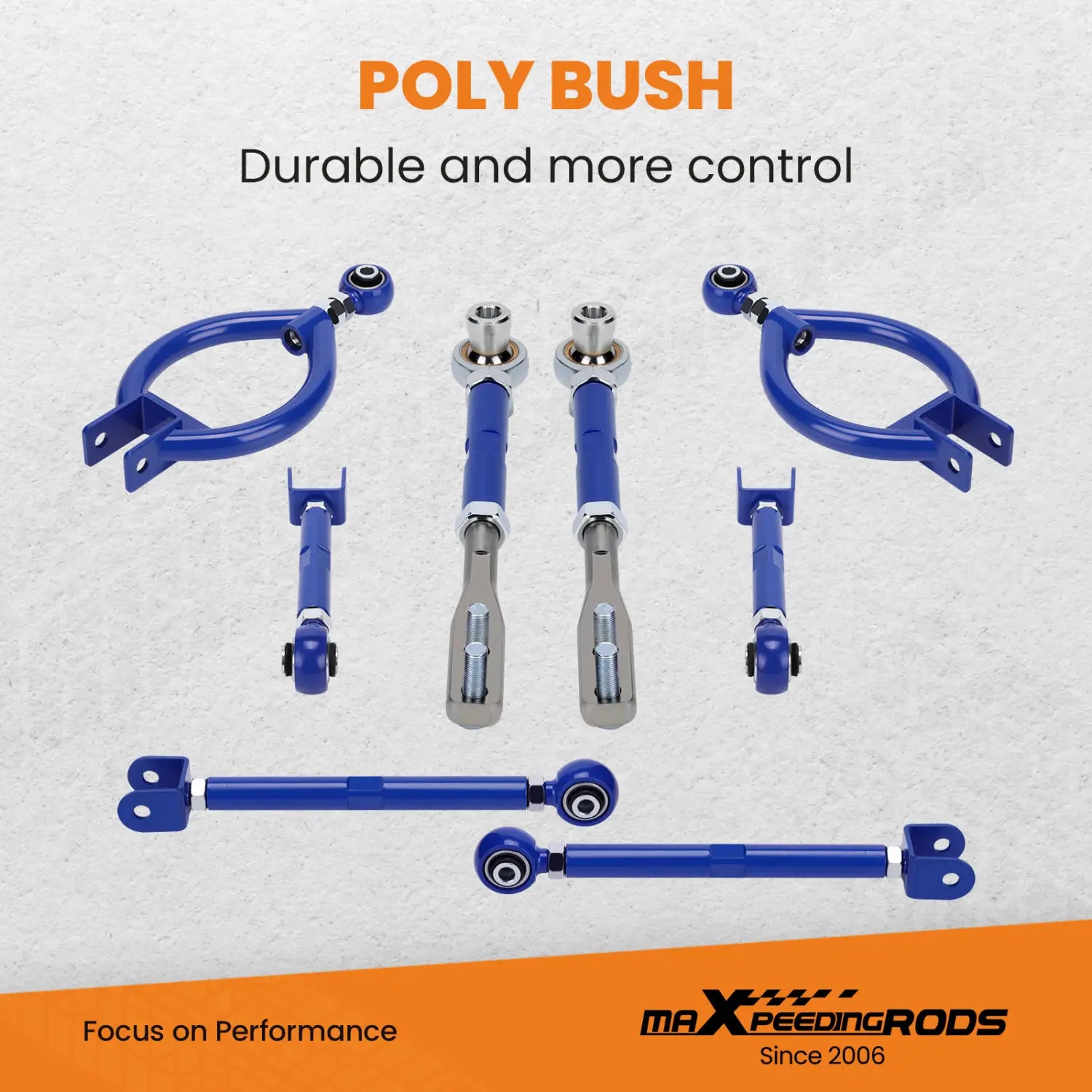 Adjustable Front Tension Rod + Rear Camber +Toe + Traction Arm For Nissan 240SX S13