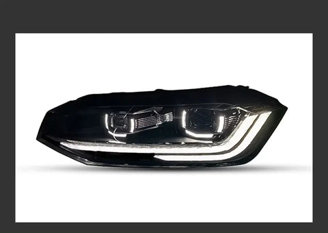 Lampy przednie do Volkswagen VW Polo (2017-2021) - z reflektorami LED soczewką projekcyjną dzienne DRL i dynamicznym