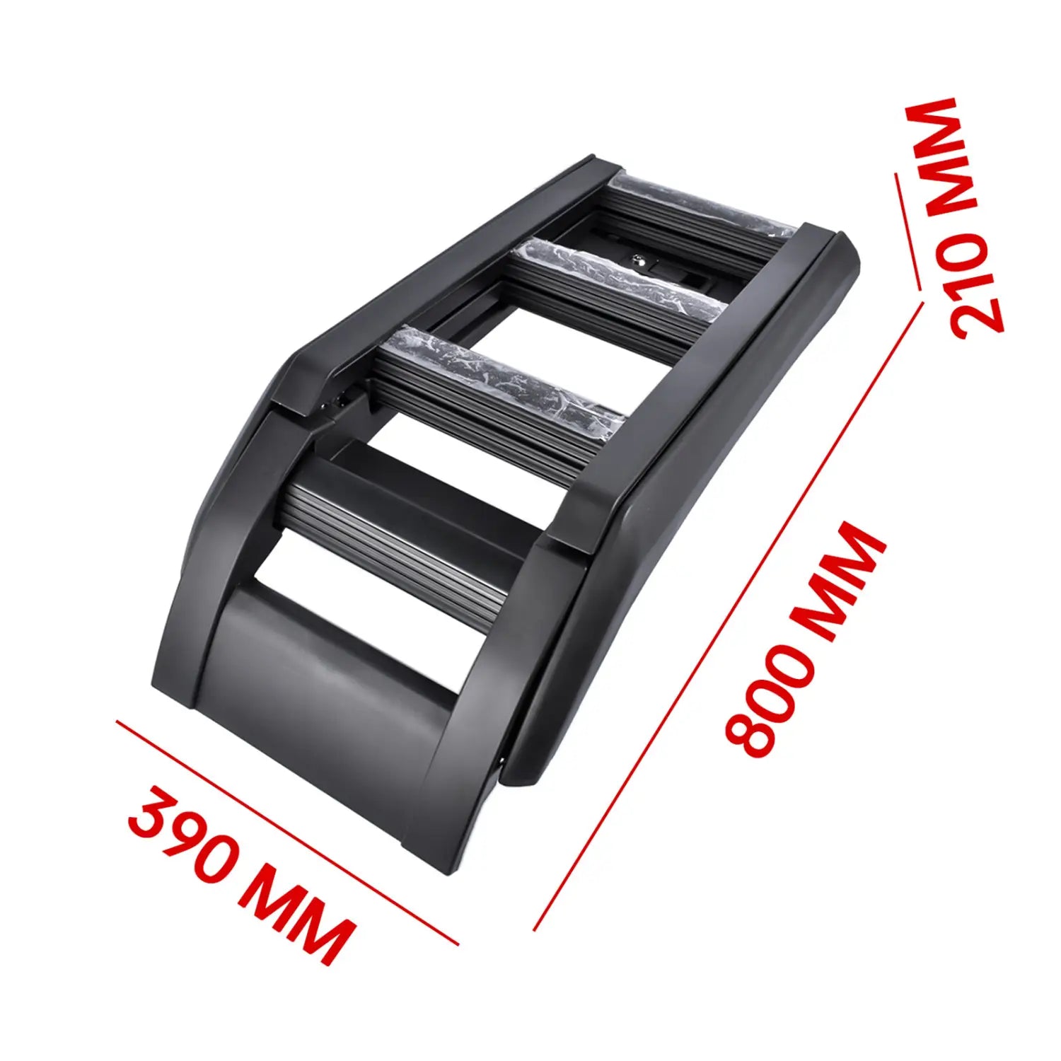 AP03 Czarna Boczna Drabina Dachowa Dla Land Rover Defender 90 110 L663 2020 2024
