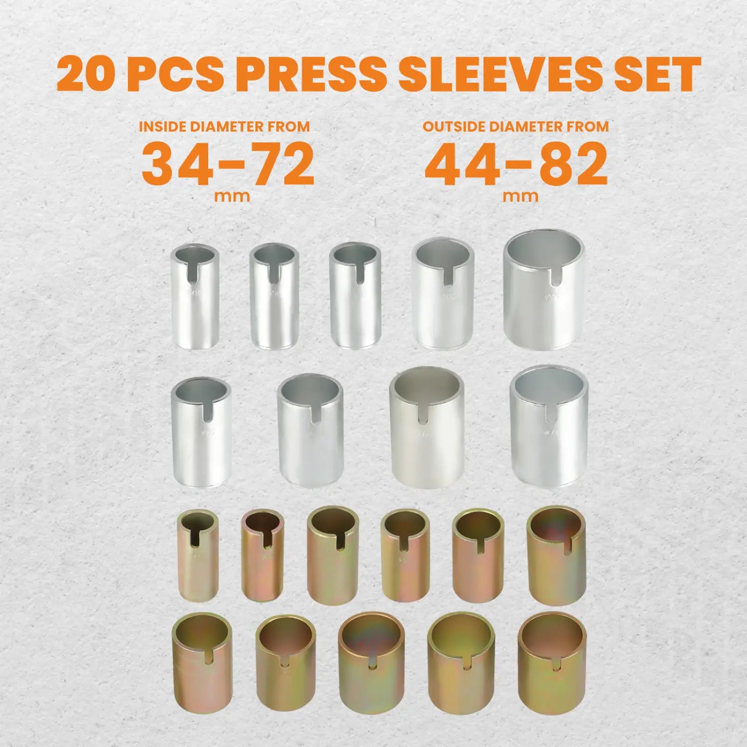 Universal 26 Pieces Pull Press Sleeve Kit Bearings Seal Removal Bushing Driver M10. M12. M14. M16. Bushing Disassembly