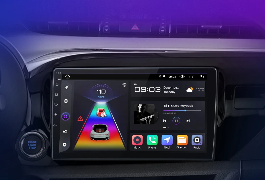 Radio do Toyota Hilux PickUp AN120 od 2015 - 2020 – Bezprzewodowe CarPlay i Android Auto