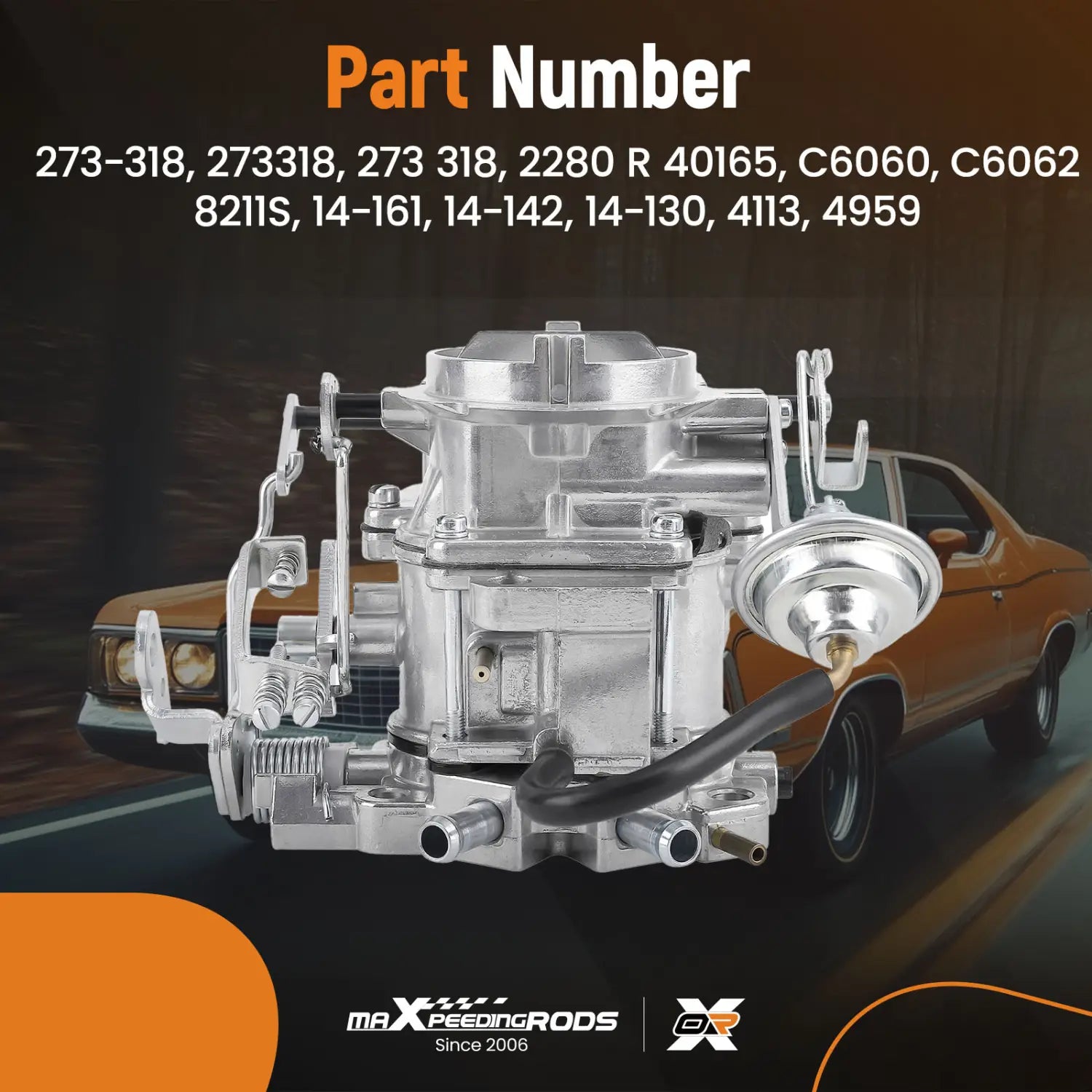 2 Barrel Carburetor carby for Dodge Plymouth Engines 1966-1973 82.2mm×47.5mm for Plymouth Models