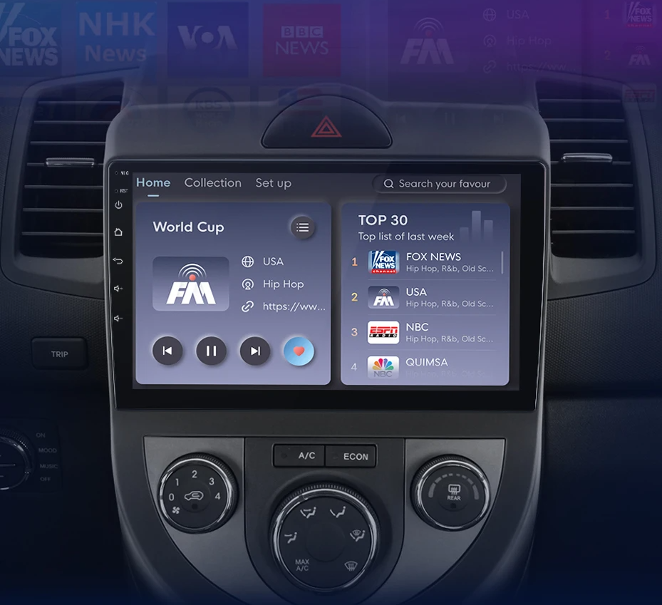 „Kia Soul 2008–2011“ radijas – GPS navigacija 4G „CarPlay“ ir „Android Auto“