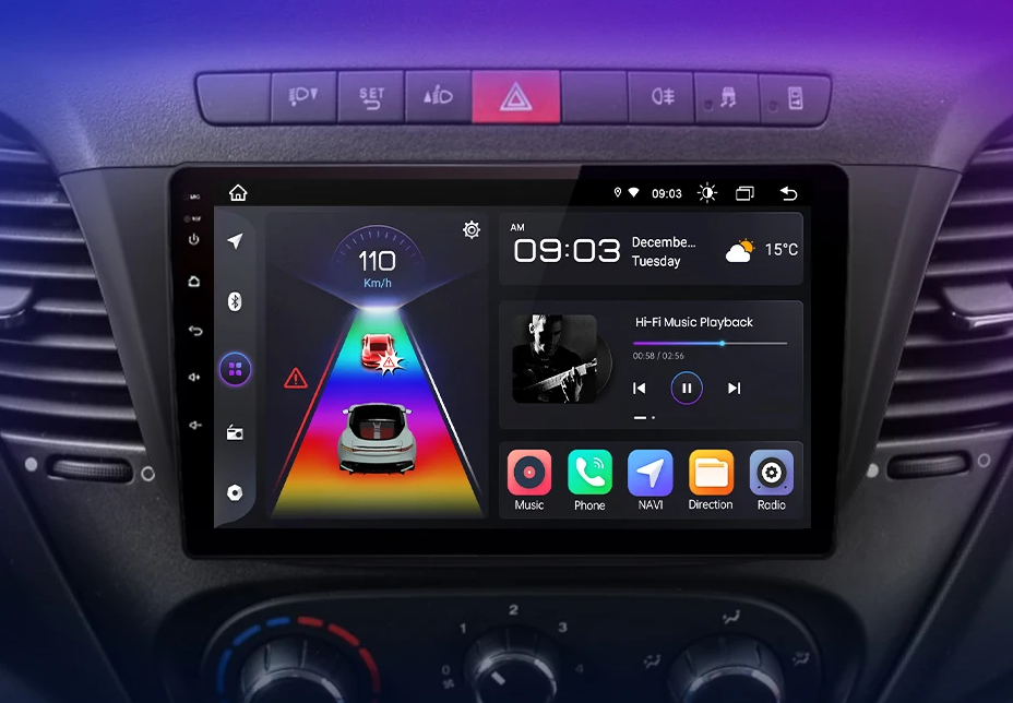 Radio voor Iveco Daily 2014 - 2021 – CarPlay, multimedia en GPS 2-DIN met AI Voice Android Auto