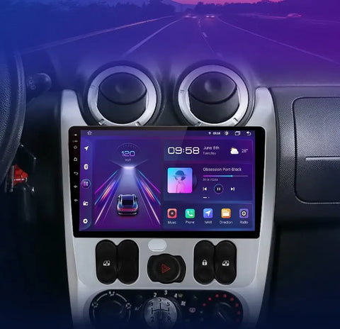 Radio nawigacja Renault Logan 1 Sandero 2009-2015 Dacia Duster Android Auto Carplay 4G GPS