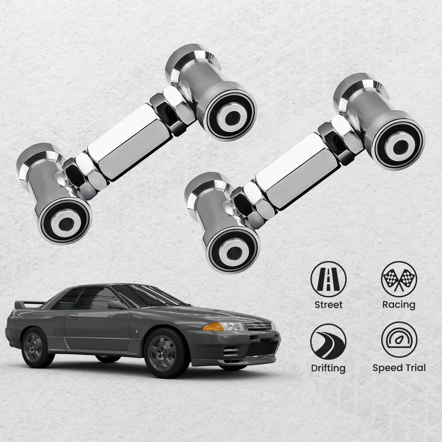 Adjustable Front Upper Camber Arms Fit for Nissan Skyline R32 GTR GTST 300zx Z32 Adjustable Front Upper Camber Control