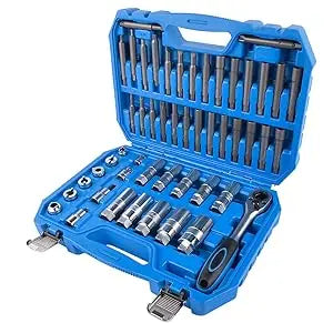 AP03 50 kpl Ohjaustuen joustintuen mutterin irrotustyökalun hylsysarja Go-thru Socket Kit for Ford VW Seat Fiat