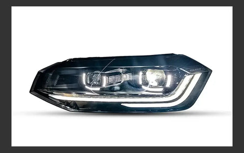 Lampy przednie do Volkswagen VW Polo (2017-2021) - z reflektorami LED soczewką projekcyjną dzienne DRL i dynamicznym