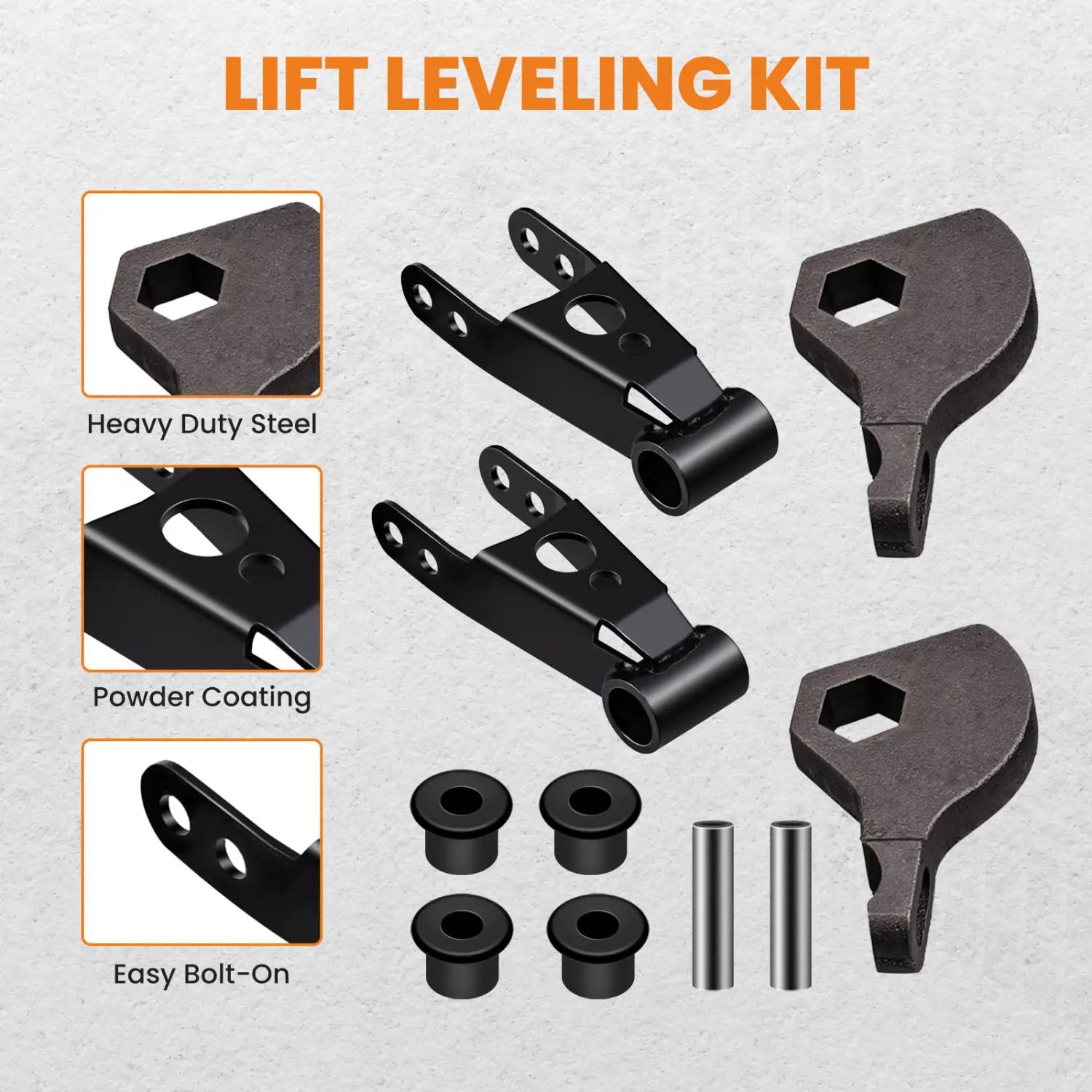 Adjustable Lift Kit 1-3’’ Torsion Keys 2’’ Shackle For Dodge Durango 1998-2003 4WD