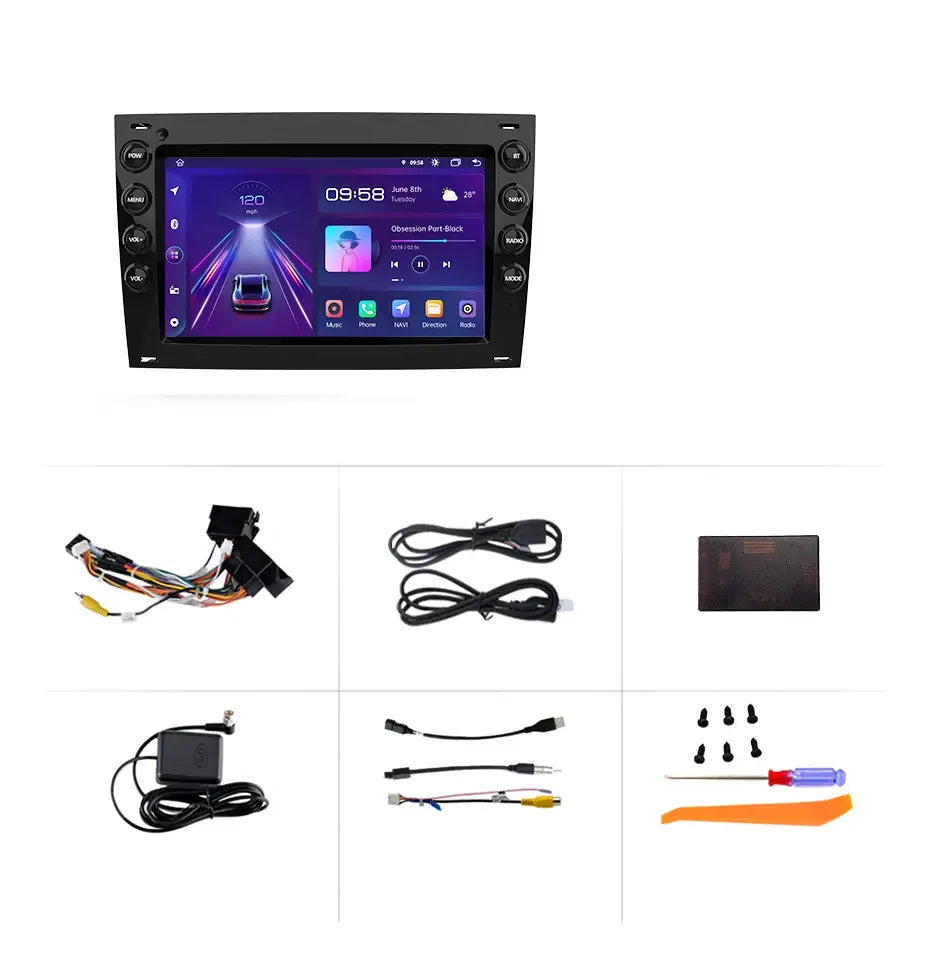 Radio do Renault Megane 2 od 2002 - 2009 CarPlay i Android Auto 2DIN Multimedia - 4G GPS