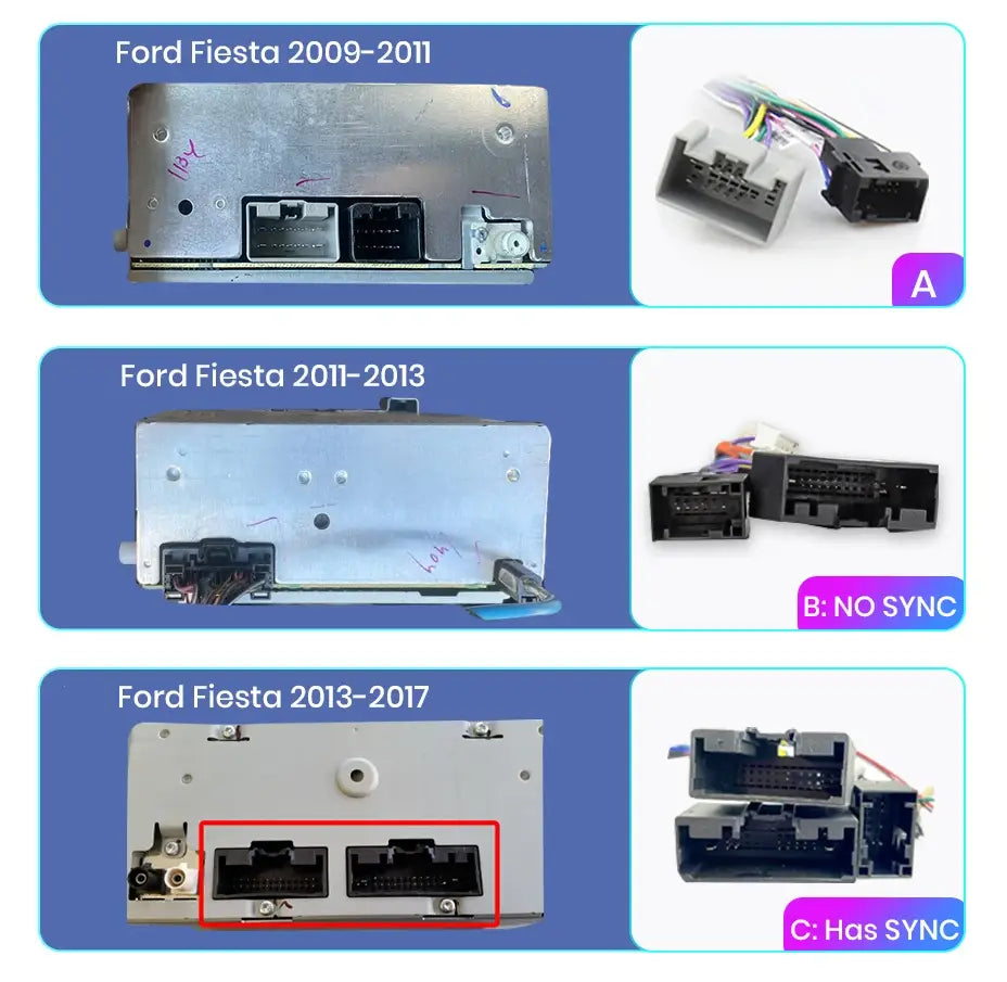 Radio do Ford Fiesta MK7 od 2009 - 2017 Multimedialne z Bezprzewodowym CarPlay Android